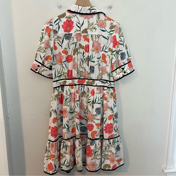 KATE SPADE- Picnic Perfect Blossom Fluid Shirtdress Spring Floral Preppy Church - Picture 6 of 10
